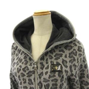 MARK&LONA レオパードダブルジップパーカー ゴルフウェア グレー