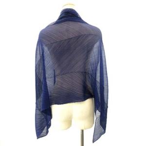 PLEATS PLEASE ISSEY MIYAKE PP84-AD111 ストール ショール スカーフ ネイビー