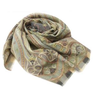ETRO ペイズリー柄ストール ブラウン