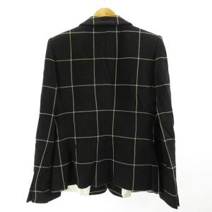 GIORGIO ARMANI ウインドウペンテーラードジャケット ブラック