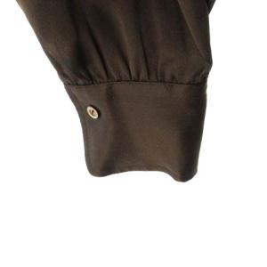 RALPH LAUREN シルクブラウス ボウタイシャツ リボン 長袖 ブラウン 2