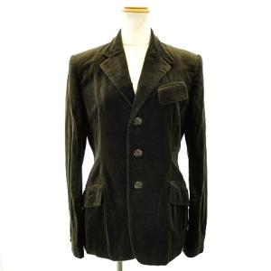 テーラードジャケット ベロア 6 ダークグリーン