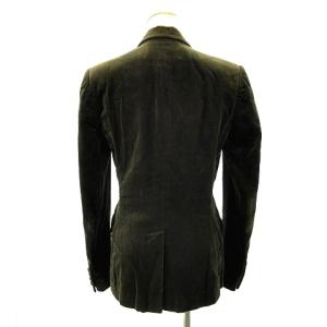 RALPH LAUREN テーラードジャケット ベロア 6 ダークグリーン