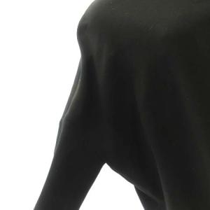 ENFOLD スポンジダブルクロスプルオーバー ボックスシルエット 38 ブラック