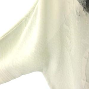 ENFOLD 総柄プリントドルマンカットソーブラウス 38 グレー 