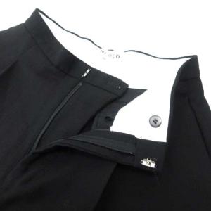 ENFOLD ジョーゼットルーズタックパンツ スラックス ウール ブラック 38