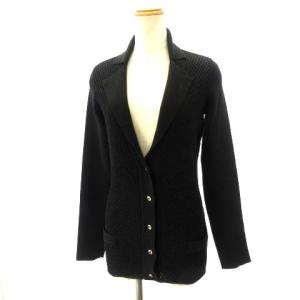 ニットカーディガン S ブラック 