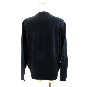 LEONARD ニット セーター 切替 長袖 花柄 ネイビー L