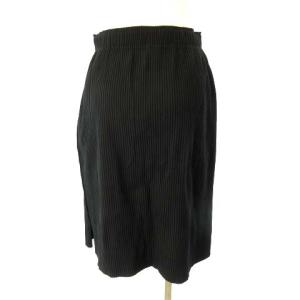 me ISSEY MIYAKE 近年モデル サイドスリットプリーツスカート ブラック