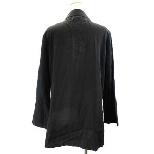 LIMI feu ヨウジヤマモト ボタンレス ジャケット コート キュプラ コットン ブラック S IBO21