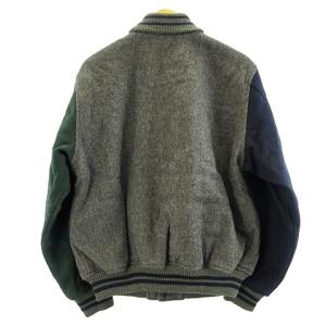 McGREGOR スタジアムジャンパー ワッペン ショールカラー 中綿 グレー グリーン ネイビー L