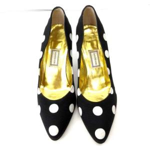 GIANNI VERSACE ×セルジオロッシ パンプス ドット 23cm ブラック