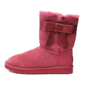 UGG australia ジョゼット ムートンブーツ リボン 25cm レッド
