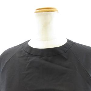 Maison Kitsuné フレアブラウス ワンピース 袖ギャザー リボン ダークネイビー M KWE-0757-B