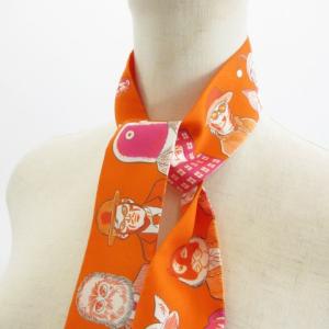HERMES ツイリー エルメスのドレスコード シルク オレンジ