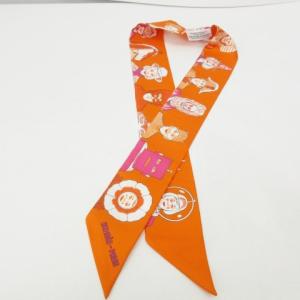 HERMES ツイリー エルメスのドレスコード シルク オレンジ