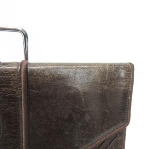 YVES SAINT LAURENT ヴィンテージ オールド クラッチバッグ レザー ブラウン