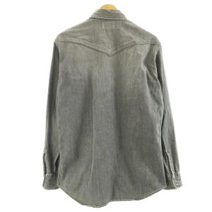 BLUE BLUE JAPAN デニム ウエスタンシャツ 長袖 スナップボタン 裏ポケット グレー 3