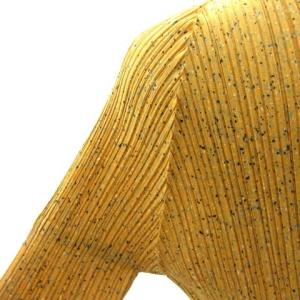 PLEATS PLEASE ISSEY MIYAKE イッセイミヤケ PP92-JK042ブラウス 半袖 プリーツ 総柄 4 イエロー グレー