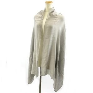 LOUIS VUITTON カシミヤ シルク混 大判 スカーフ モノグラム ジャガード 灰