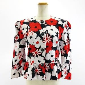 CELINE ヴィンテージ セットアップ ノーカラージャケット スカート マカダムボタン 花柄 38