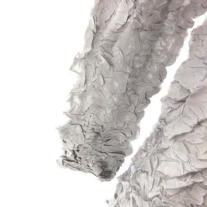 ISSEY MIYAKE FETE ハイネックプリーツカットソー シワ加工 2 ライトグレー