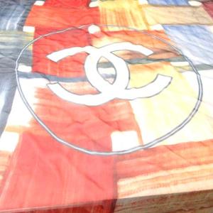 スカーフ ストール ショール ココマーク シルク100％ マルチカラー