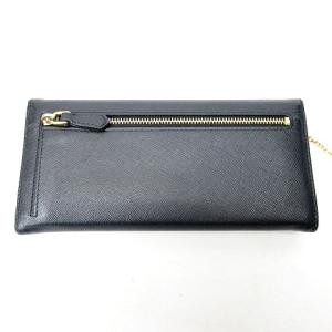 PRADA サフィアーノ 長財布 二つ折り 1MH132 パスケース付 レザー ロゴ ブラック