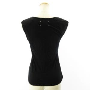 Martin Margiela 07AW 本人期 白タグ ここのえ アーティザナル カットソー ノースリーブ レーヨン ブラック M