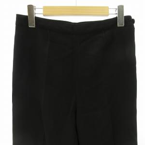 PRADA パンツ スラックス サイドジップ フルレングス ブラック 42 Mサイズ相当