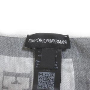 EMPORIO ARMANI ストール GA イーグルロゴ グレー X