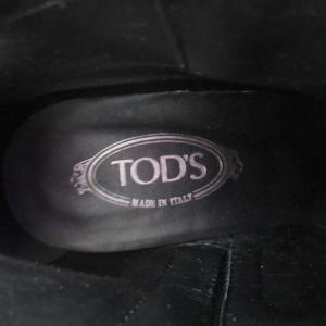 TOD'S レザーブーティー レオパード ヒョウ柄 ハラコ ジップ ブラック 34 