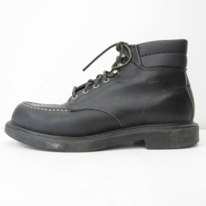 RED WING 8133 Super Sole 6Moc ブーツ ステッチ 28.5cm ブラック