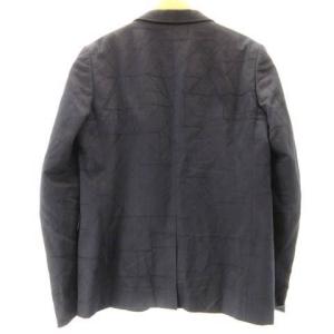 DIESEL BLACK GOLD JUPIPPI テーラードジャケット シングル 1B 総柄 コットン リネン混 ネイビー 52