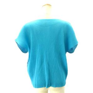 PLEATS PLEASE ISSEY MIYAKE プリーツカットソー 半袖 ダブルフェイス ターコイズブルー PP41-JK721
