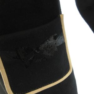 M'S GRACY 20AW TD-019521 スパンコール刺繍入りジップアップコート 38 ブラック