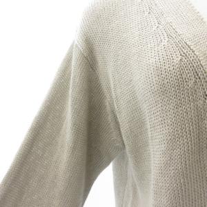 MARGARET HOWELL リネンコットンシルクカーディガン Vネック 長袖 ベージュ 2