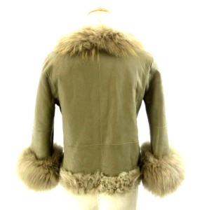 GRACE CONTINENTAL Kalgan Lamb 毛皮 ファージャケット 2-36 ブラウン グレー