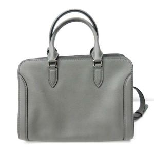 Alexander McQueen パドロックレザー 2WAYショルダーバッグ グレー
