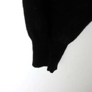 BALLANTYNE カシミヤ100％ニット セーター バラ刺繍 長袖 ブラック 40 M STK