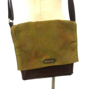 ETRO ショルダーバッグ クロスボディ ペイズリー柄 メッシュ ブラウン STK