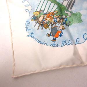 HERMES カレ45 Les Triples de Paris スカーフ いたずら三つ子 白