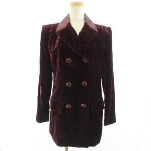 VALENTINO MISS V ヴィンテージ ベルベット パンツスーツ セットアップ テーラードジャケット ワインレッド