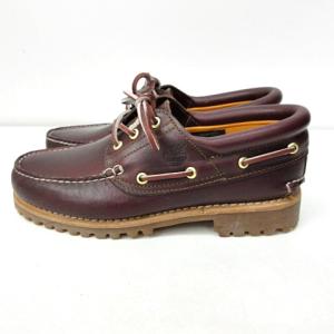 Timberland 定番 アイコン スリーアイ クラシックラグ モカシン デッキシューズ スニーカー バーガンディー US7.5W 25.5cm
