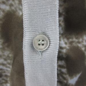 Salvatore Ferragamo ニットカーディガン レオパード柄 アニマル 長袖 シルク混 ライトブルー M