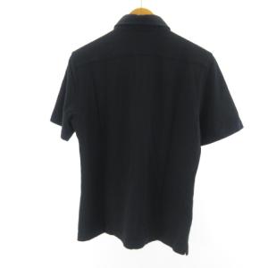 GUY ROVER ポロシャツ ロゴ 刺繍 ワンポイント 半袖 コットン ブラック