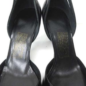 Salvatore Ferragamo オープントゥパンプス セパレート スタッズ ブラック