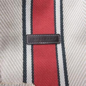 Longchamp トートバッグ ショルダーバッグ ワッペン A4収納 ブラウン アイボリー WY