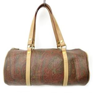 アルニカ ペイズリー柄 ミニ ボストンバッグ PVC ハンドバッグ マルチカラー