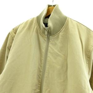 STUSSY 裏ボア ブルゾン ジャケット タンカース ジップアップ ハイネック リブ ミリタリー ベージュ L